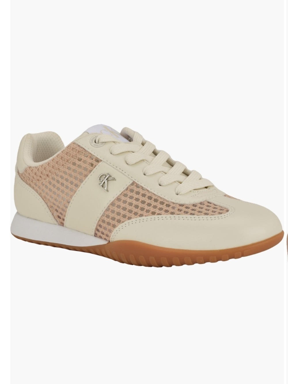 Calvin Klein Cream & Blush Low-Top Sneaker